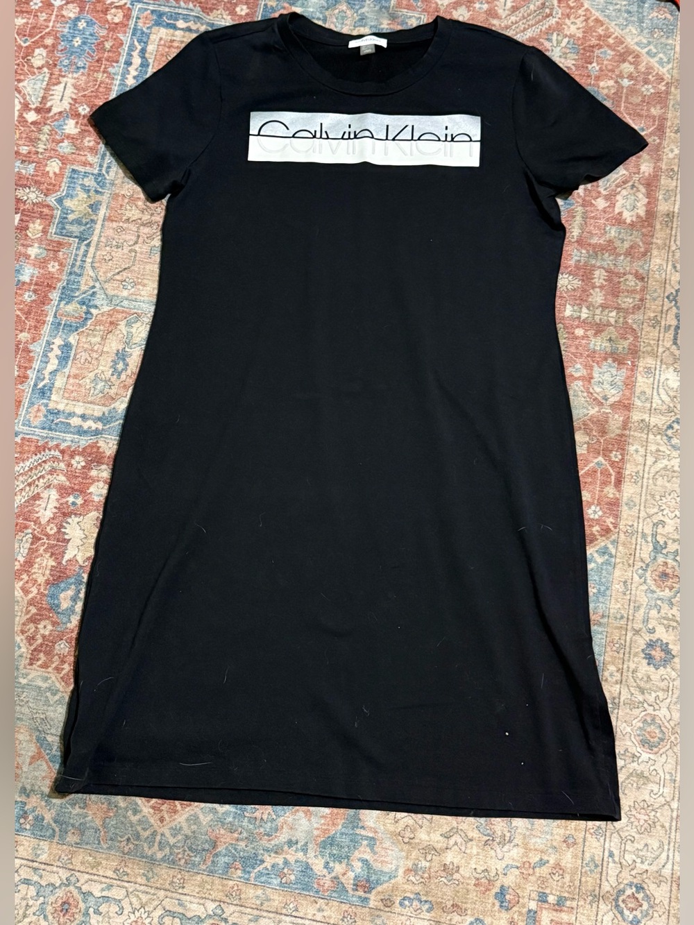 Calvin Klein Black Tee with White Logo Tag